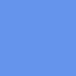 An empty cornflower-blue frame; the triangle has been culled and nothing is drawn.